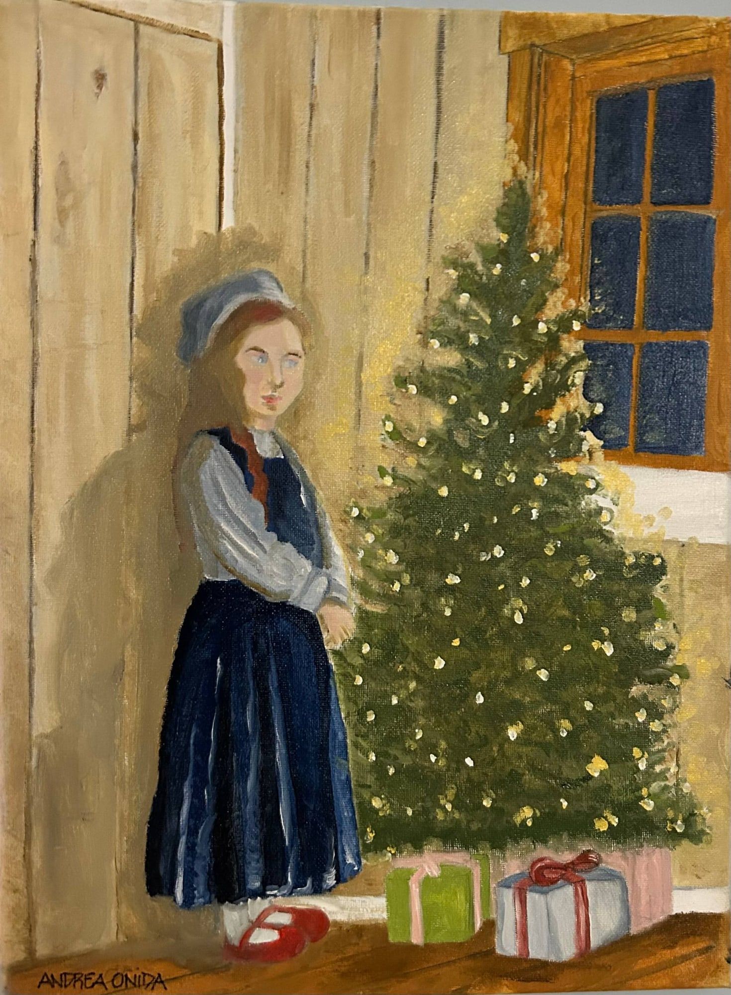 Christmas on the Mountains, 2025 — oil on canvas by Andrea Onida