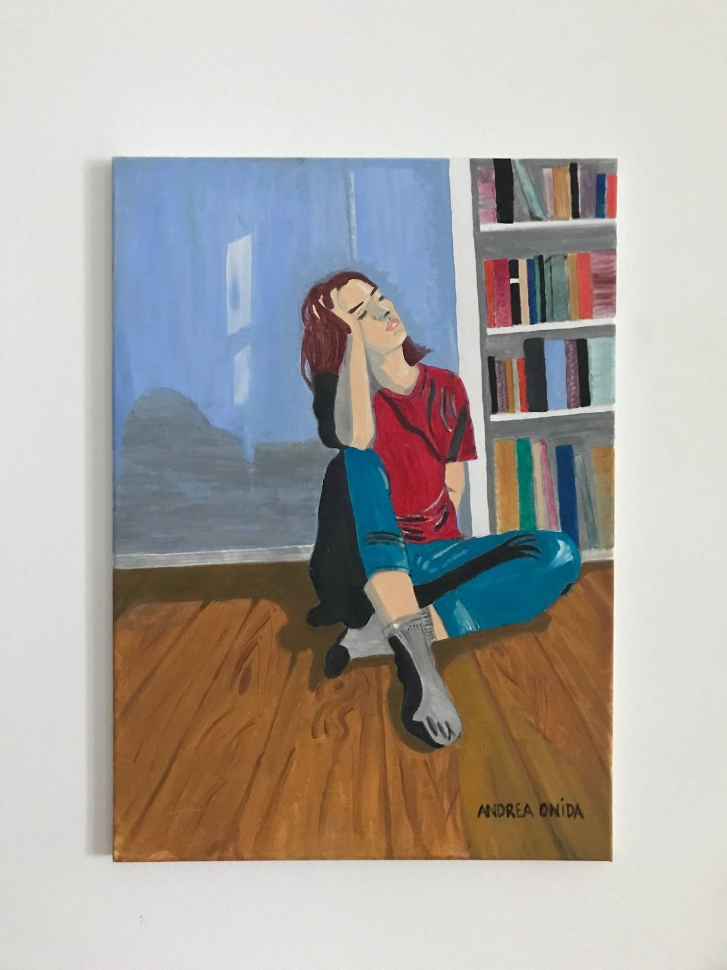 Daydreamer, 2022 — oil on canvas, wood by Andrea Onida