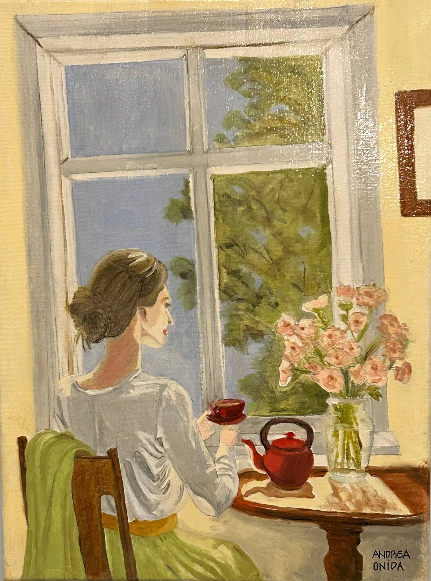 First Afternoon of Spring, 2026 — oil on canvas by Andrea Onida