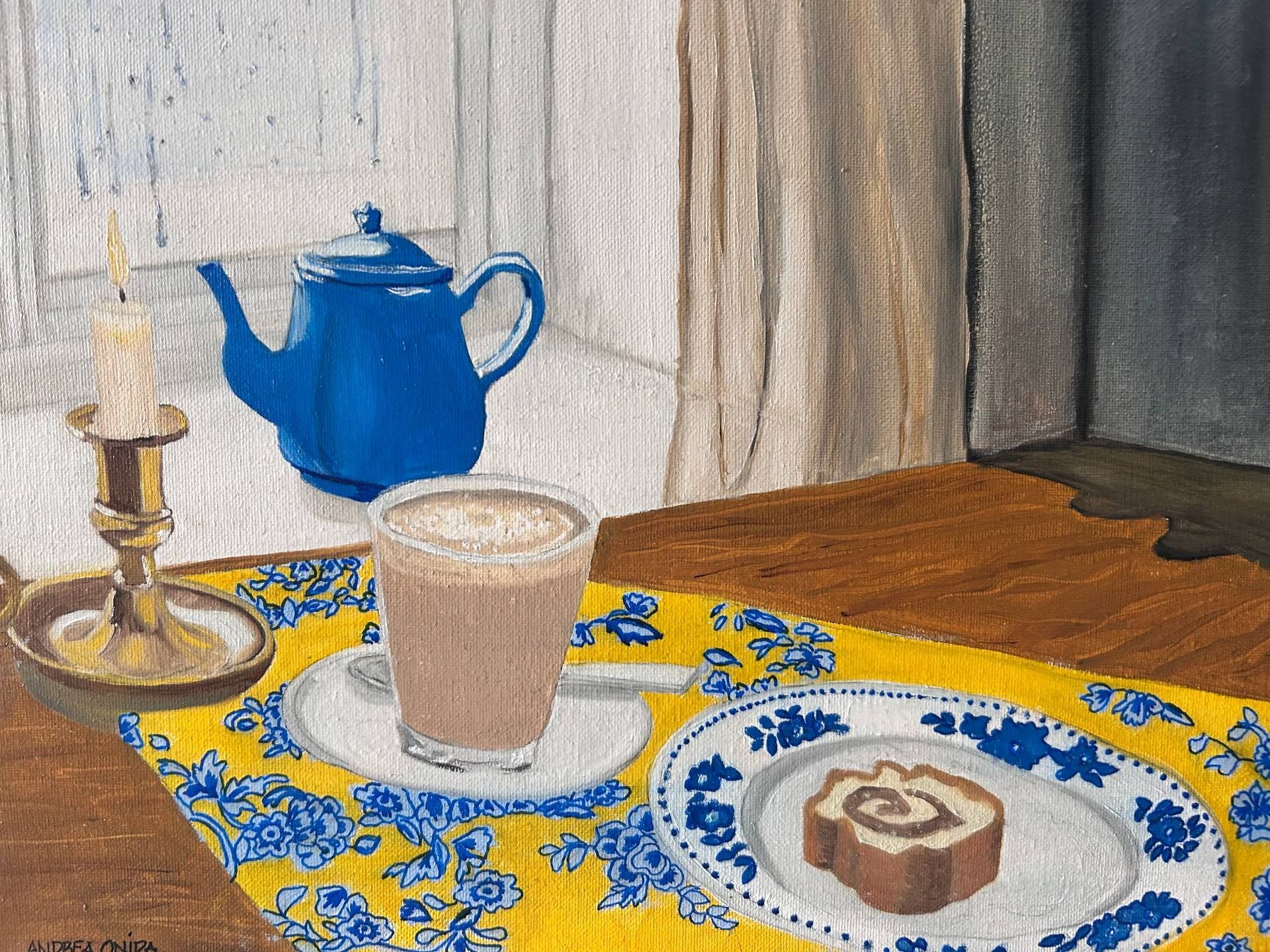Jause, 2026 — oil on canvas by Andrea Onida