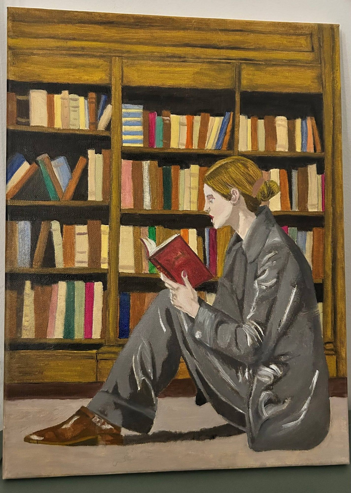 My Library, 2026 — oil on canvas by Andrea Onida