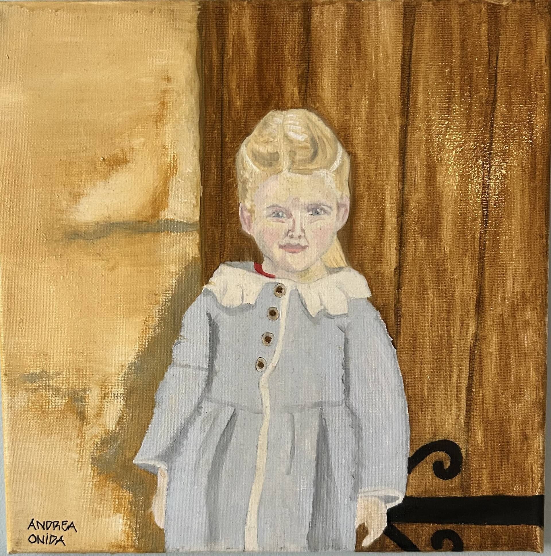 The Little Farm Girl, 2025 — oil on canvas by Andrea Onida