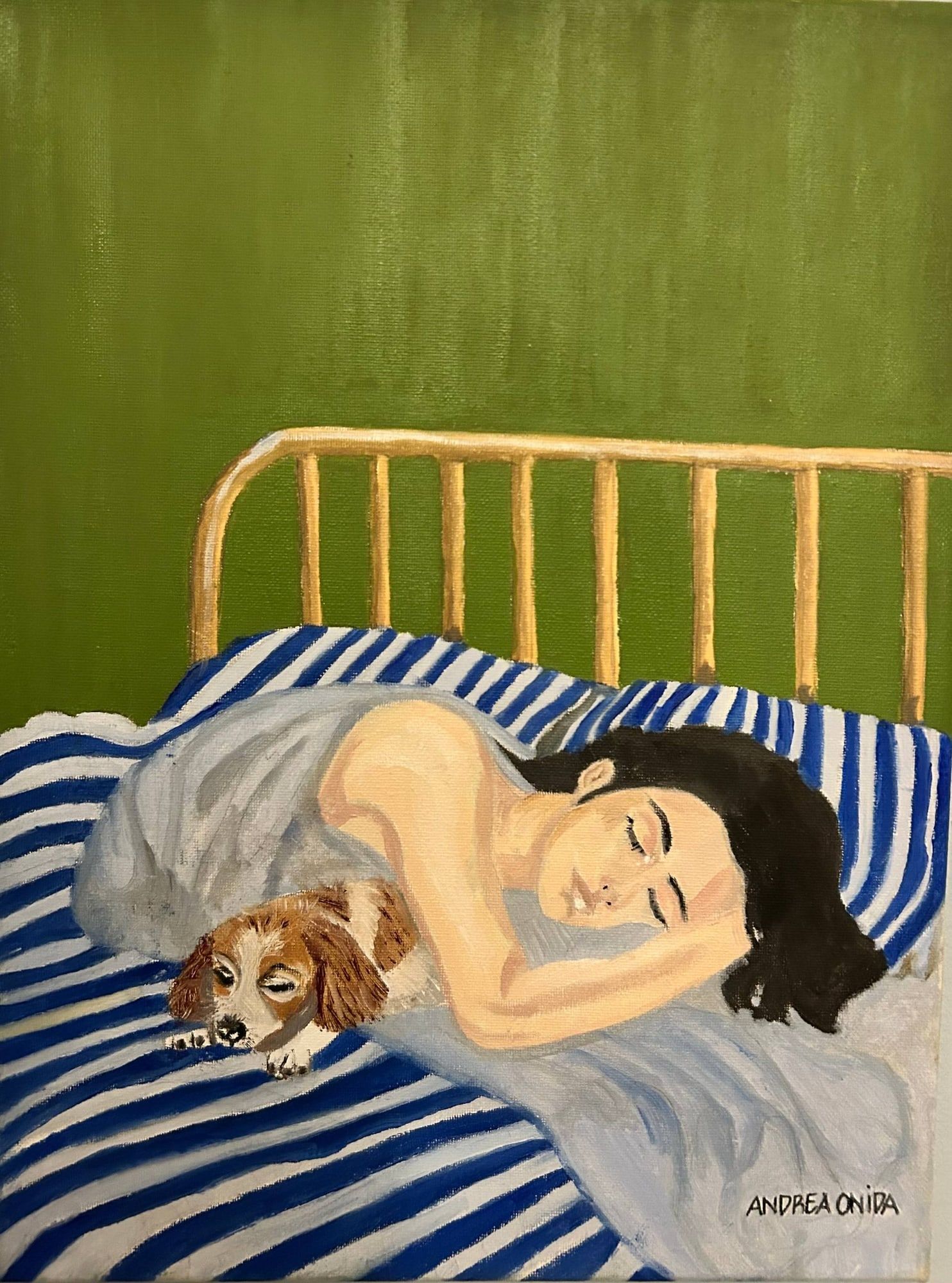 Two Hearts in Rest, 2026 — oil on canvas by Andrea Onida